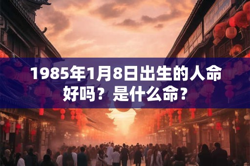 1985年1月8日出生的人命好吗？是什么命？