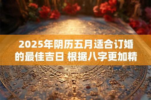 2025年阴历五月适合订婚的最佳吉日 根据八字更加精准