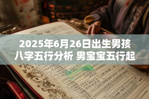 2025年6月26日出生男孩八字五行分析 男宝宝五行起名大全