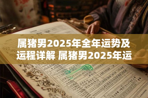 属猪男2025年全年运势及运程详解 属猪男2025年运势如何