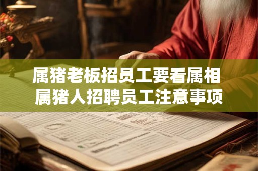 属猪老板招员工要看属相 属猪人招聘员工注意事项
