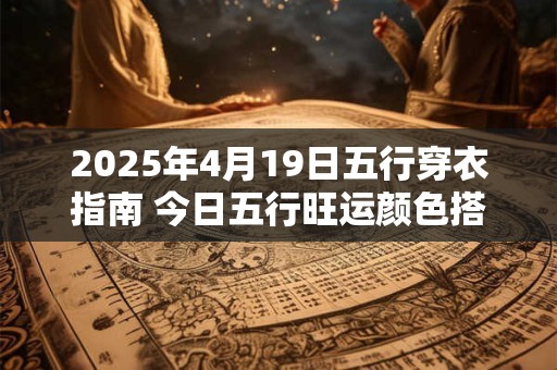 2025年4月19日五行穿衣指南 今日五行旺运颜色搭配