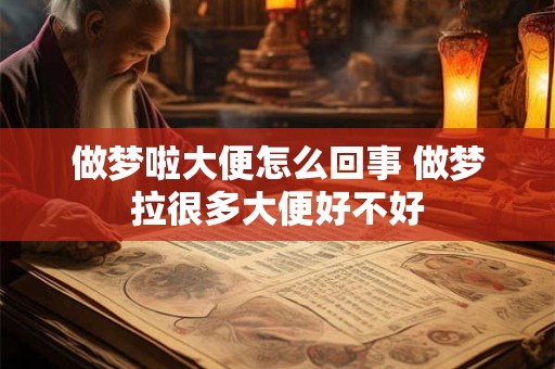 做梦啦大便怎么回事 做梦拉很多大便好不好