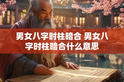 男女八字时柱暗合 男女八字时柱暗合什么意思