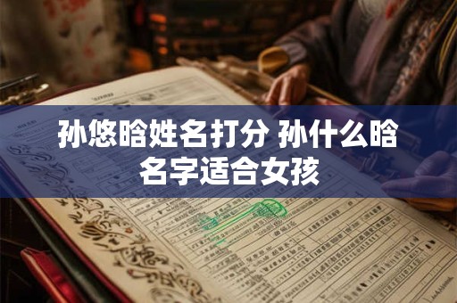 孙悠晗姓名打分 孙什么晗名字适合女孩