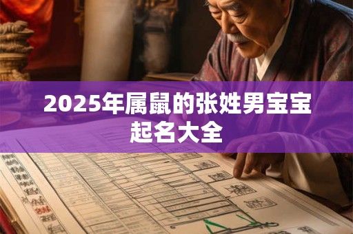 2025年属鼠的张姓男宝宝起名大全