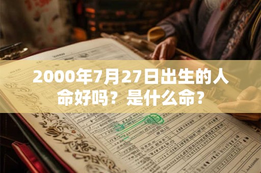 2000年7月27日出生的人命好吗？是什么命？