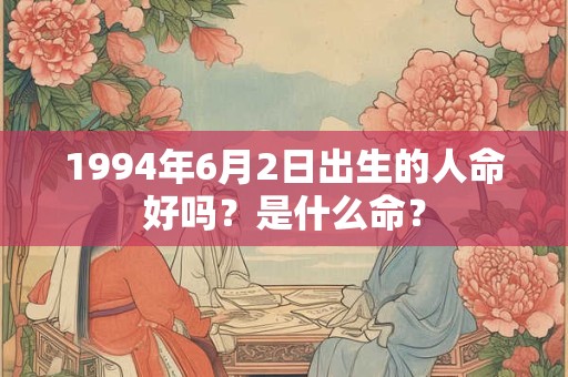 1994年6月2日出生的人命好吗？是什么命？