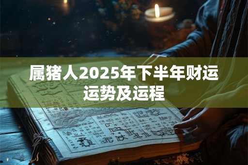 属猪人2026年下半年财运运势及运程