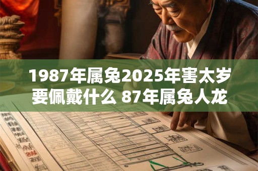 1987年属兔2025年害太岁要佩戴什么 87年属兔人龙年犯太岁怎么化解