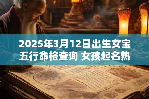 2025年3月12日出生女宝五行命格查询 女孩起名热门新款