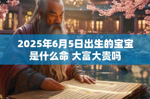 2025年6月5日出生的宝宝是什么命 大富大贵吗 2025年6月5日出生的宝宝是什么命 大富大贵吗