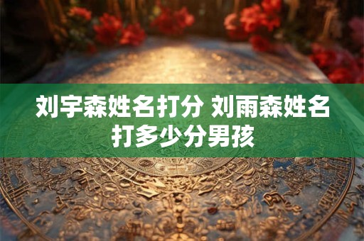刘宇森姓名打分 刘雨森姓名打多少分男孩