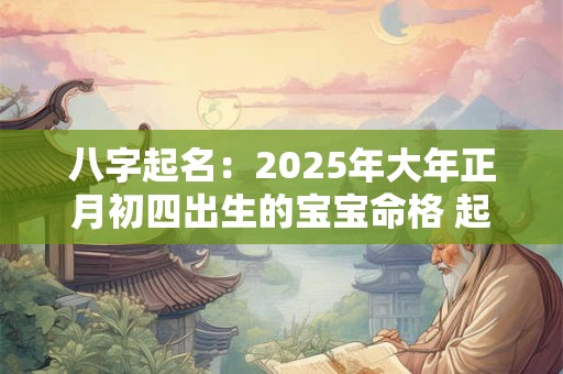 八字起名：2025年大年正月初四出生的宝宝命格 起什么名字好