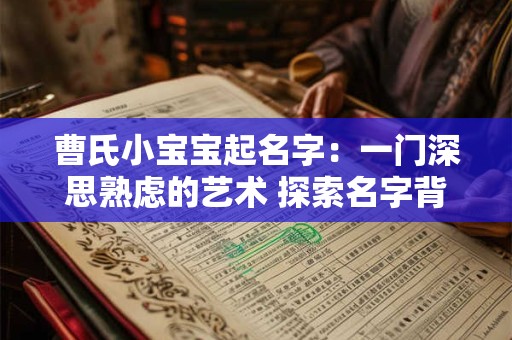 曹氏小宝宝起名字：一门深思熟虑的艺术 探索名字背后的故事