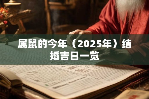 属鼠的今年（2025年）结婚吉日一览