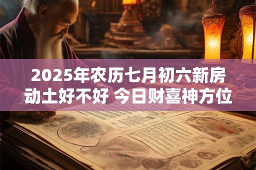 2025年农历七月初六新房动土好不好 今日财喜神方位