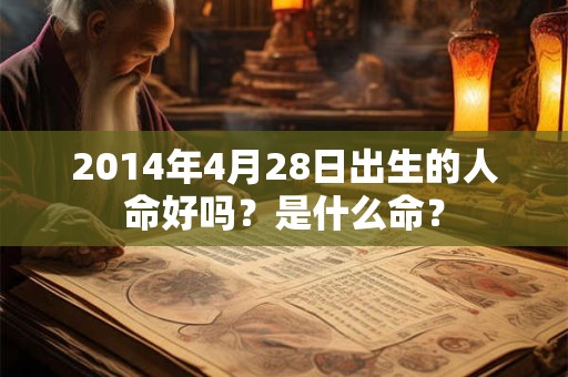 2014年4月28日出生的人命好吗？是什么命？