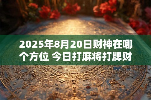 2025年8月20日财神在哪个方位 今日打麻将打牌财运方位！
