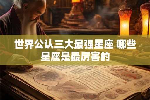 世界公认三大最强星座 哪些星座是最厉害的
