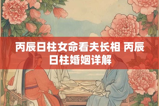 丙辰日柱女命看夫长相 丙辰日柱婚姻详解