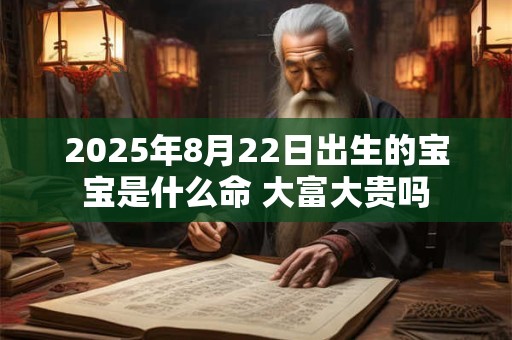 2025年8月22日出生的宝宝是什么命 大富大贵吗