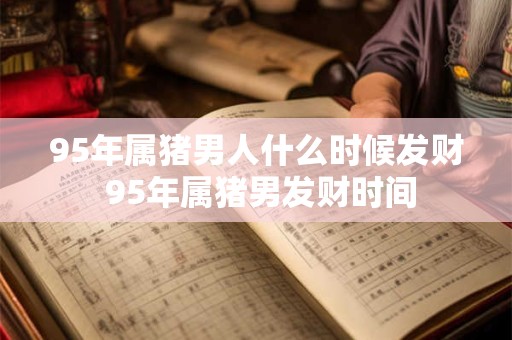 95年属猪男人什么时候发财 95年属猪男发财时间