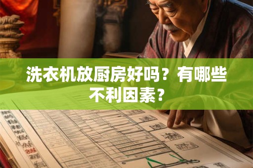 洗衣机放厨房好吗？有哪些不利因素？