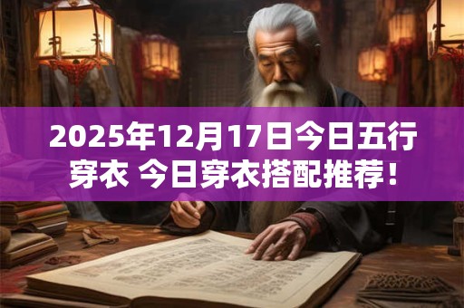 2025年12月17日今日五行穿衣 今日穿衣搭配推荐！