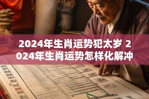 2024年生肖运势犯太岁 2024年生肖运势怎样化解冲太岁