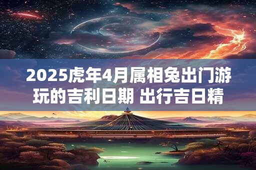 2025虎年4月属相兔出门游玩的吉利日期 出行吉日精选