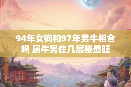 94年女狗和97年男牛相合吗 属牛男住几层楼最旺