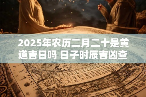 2025年农历二月二十是黄道吉日吗 日子时辰吉凶查询！