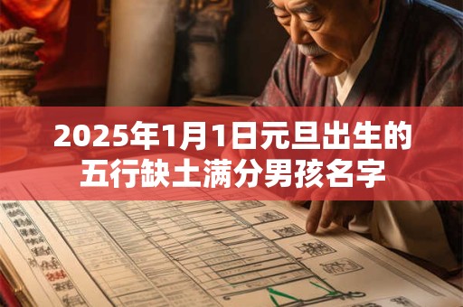 2026年1月1日元旦出生的五行缺土满分男孩名字