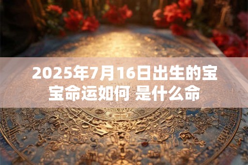 2025年7月16日出生的宝宝命运如何 是什么命