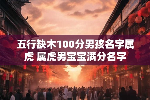 五行缺木100分男孩名字属虎 属虎男宝宝满分名字