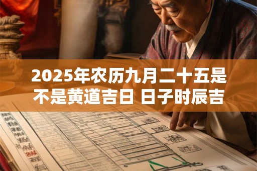 2025年农历九月二十五是不是黄道吉日 日子时辰吉凶