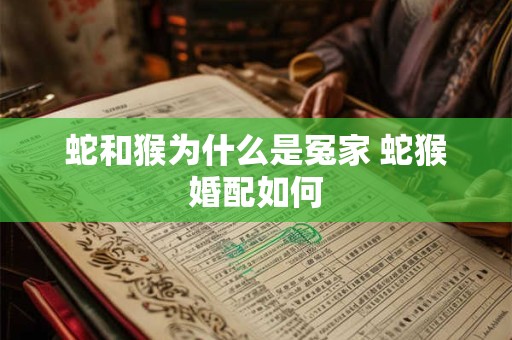 蛇和猴为什么是冤家 蛇猴婚配如何