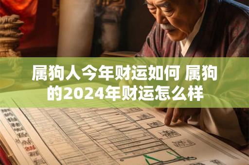 属狗人今年财运如何 属狗的2024年财运怎么样