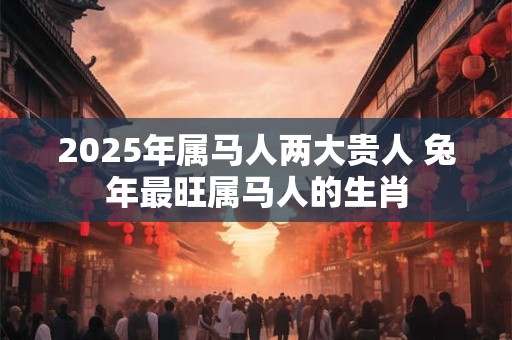 2026年属马人两大贵人 兔年最旺属马人的生肖