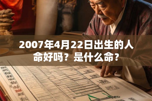 2007年4月22日出生的人命好吗？是什么命？