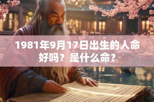 1981年9月17日出生的人命好吗？是什么命？
