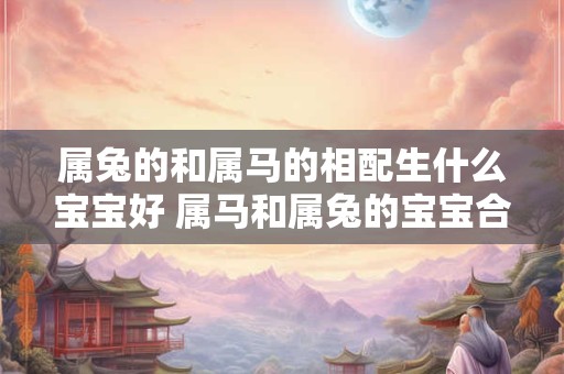 属兔的和属马的相配生什么宝宝好 属马和属兔的宝宝合吗