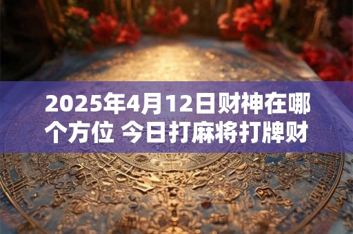 2025年4月12日财神在哪个方位 今日打麻将打牌财运方位！