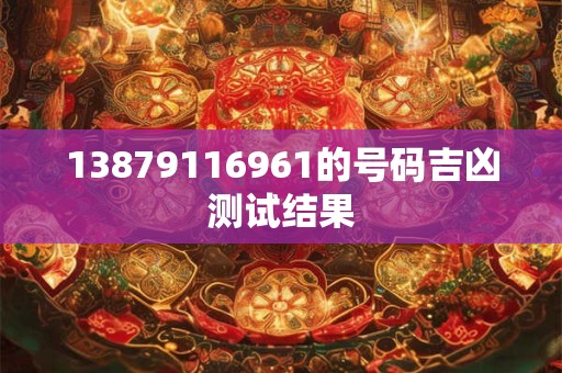 13879116961的号码吉凶测试结果