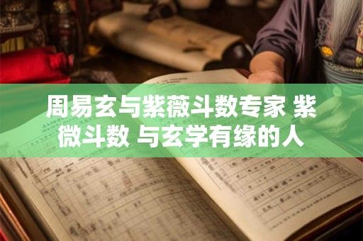 周易玄与紫薇斗数专家 紫微斗数 与玄学有缘的人
