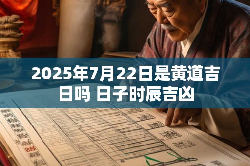 2025年7月22日是黄道吉日吗 日子时辰吉凶