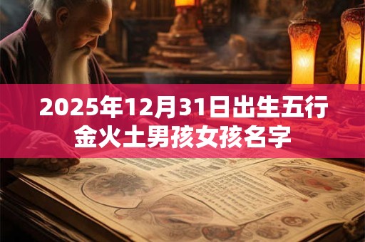 2025年12月31日出生五行金火土男孩女孩名字