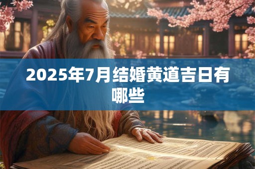 2025年7月结婚黄道吉日有哪些