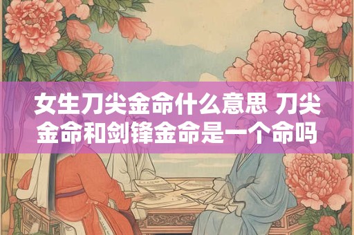 女生刀尖金命什么意思 刀尖金命和剑锋金命是一个命吗